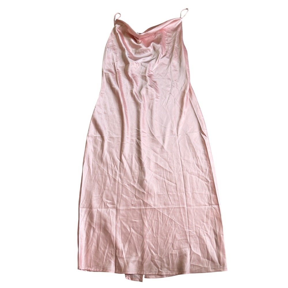 NWT Petal and‎ Pup Satin Slip Dress Womens 10 Midi Cowl Neck Coquette Barbiecore